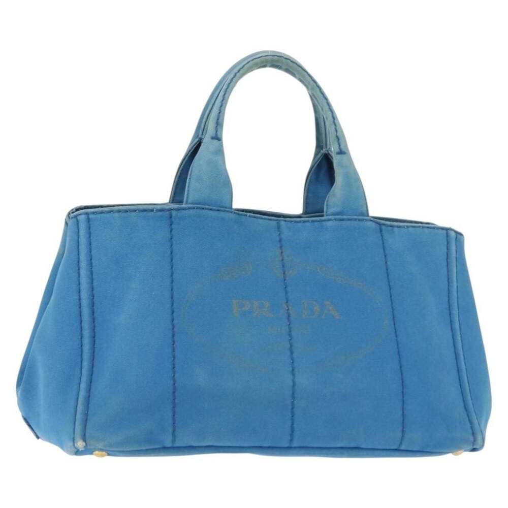 Prada Canvas Canapa GM Handbag Blue